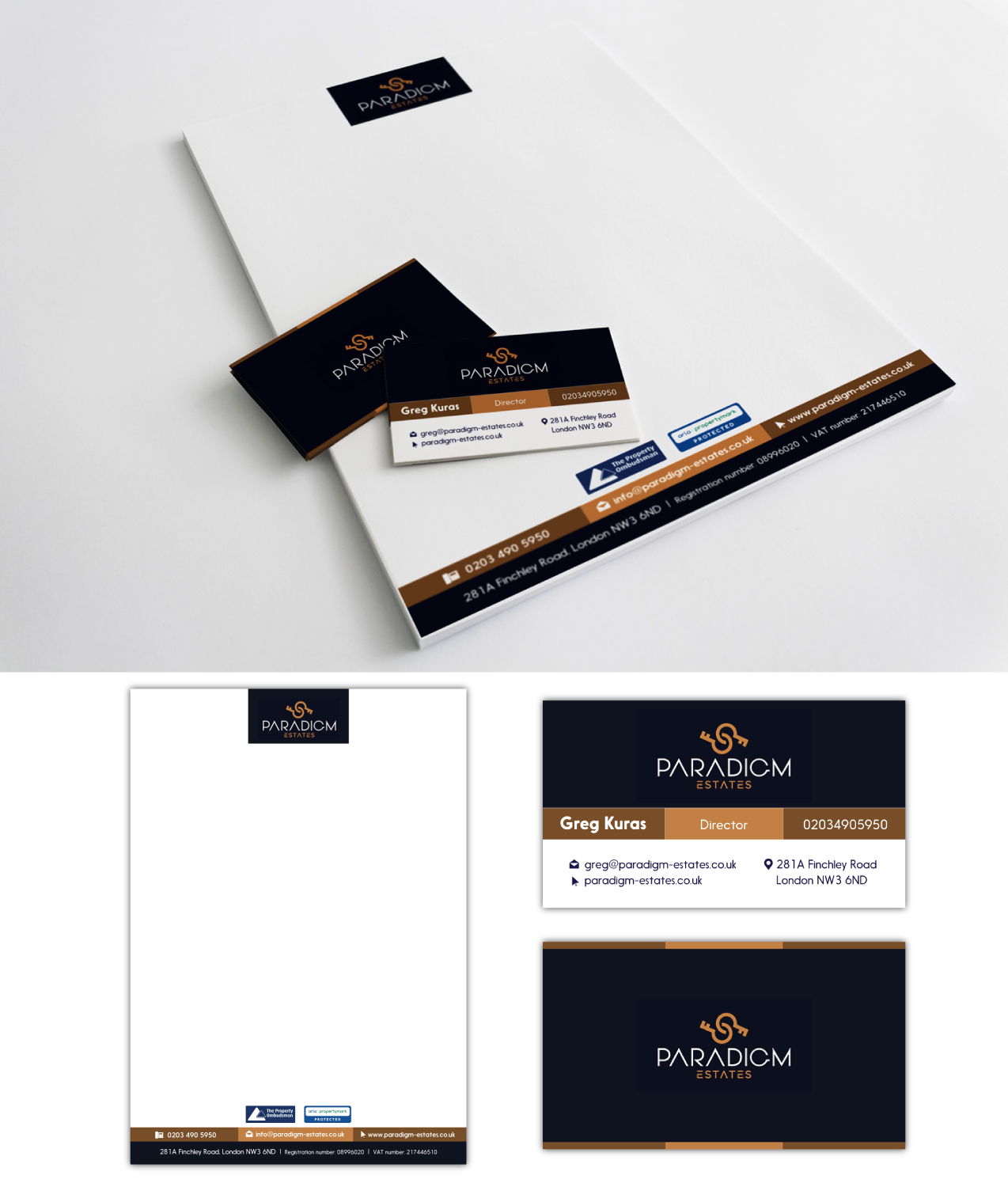 Stationery Design by Impressive Solutions for Paradigm Estates | Design #19732442