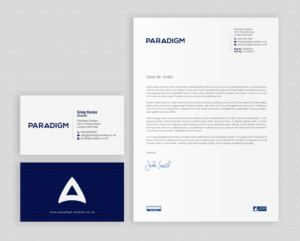 Diseño de Papelería por chandrayaan.creative para Paradigm Estates | Diseño: #19731911