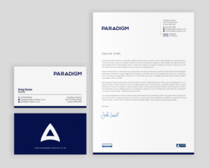 Diseño de Papelería por chandrayaan.creative para Paradigm Estates | Diseño: #19731916