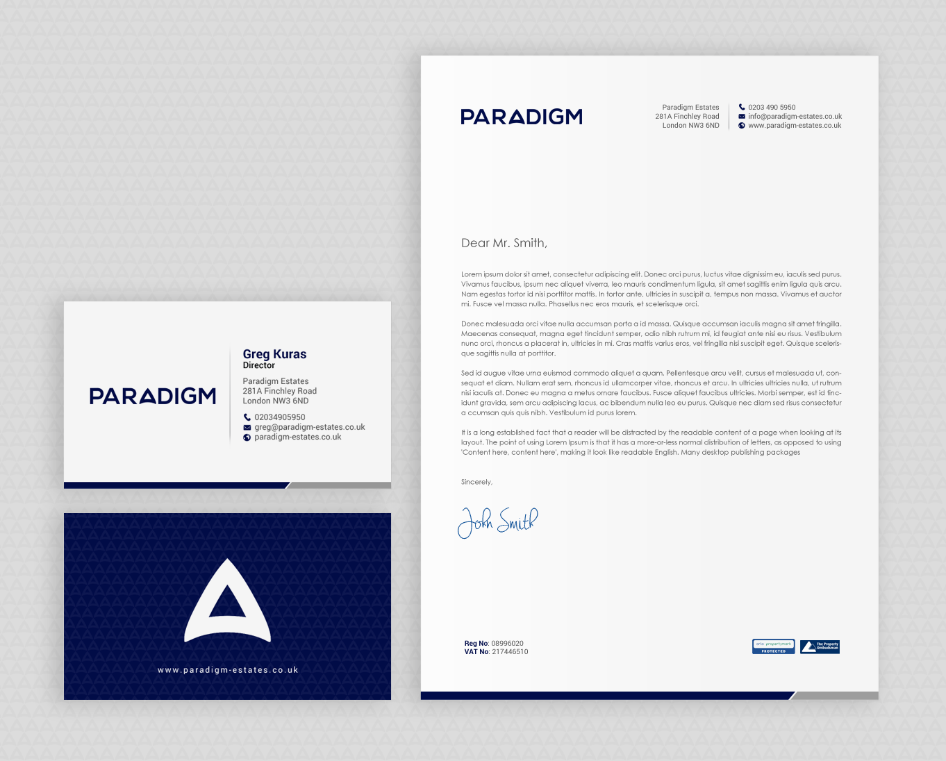 Stationery Design by chandrayaan.creative for Paradigm Estates | Design #19731917