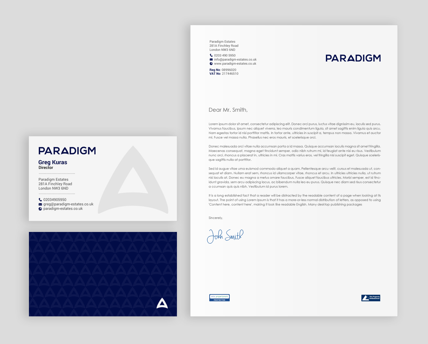Stationery Design by chandrayaan.creative for Paradigm Estates | Design #19731927