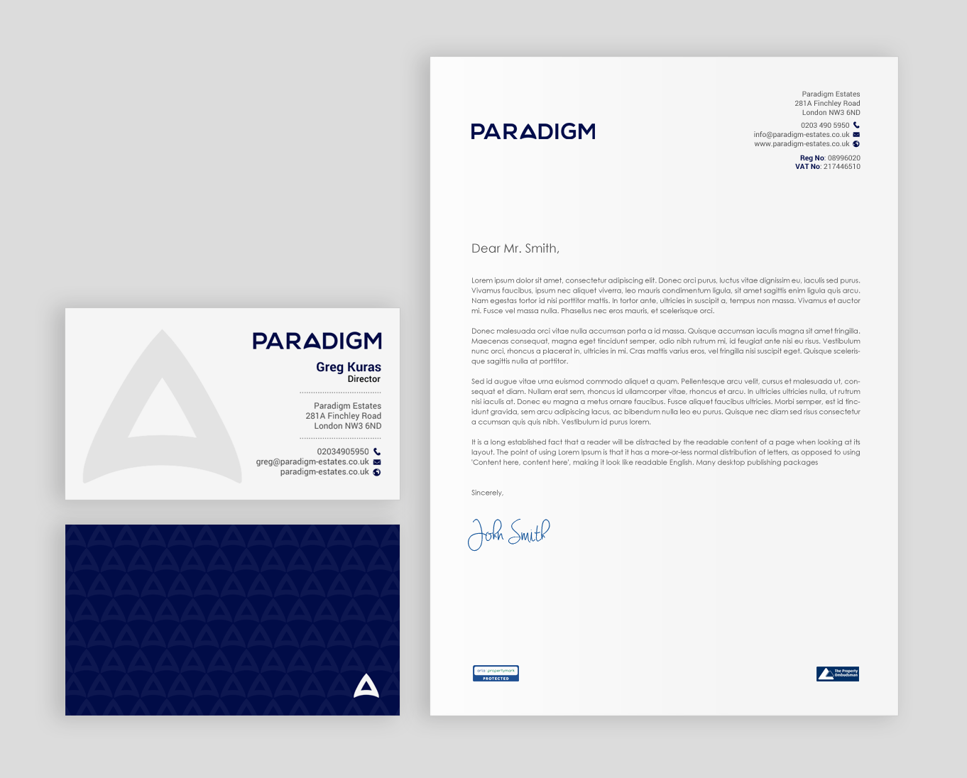 Schreibwaren-Design von chandrayaan.creative für Paradigm Estates | Design #19731928