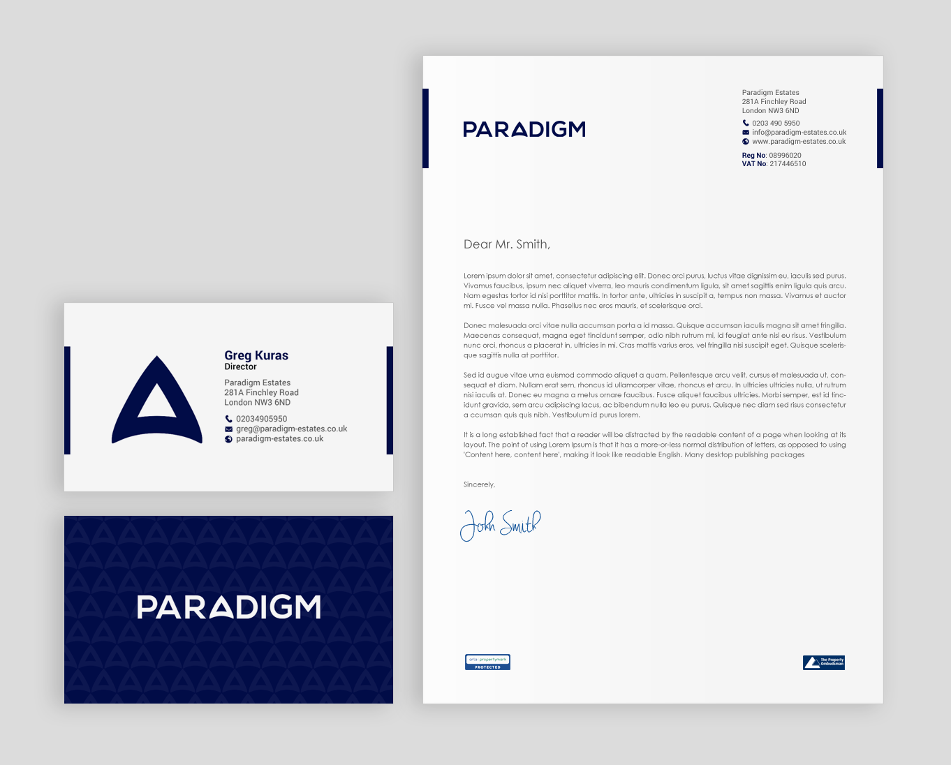 Stationery Design by chandrayaan.creative for Paradigm Estates | Design #19731929