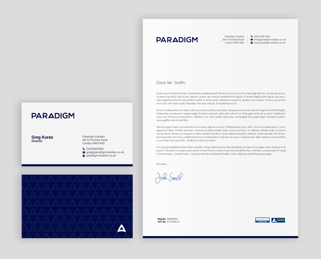 Stationery Design by chandrayaan.creative for Paradigm Estates | Design #19731931