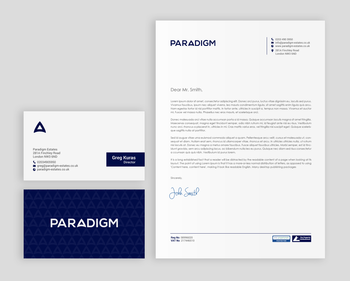 Stationery Design by chandrayaan.creative for Paradigm Estates | Design #19783812