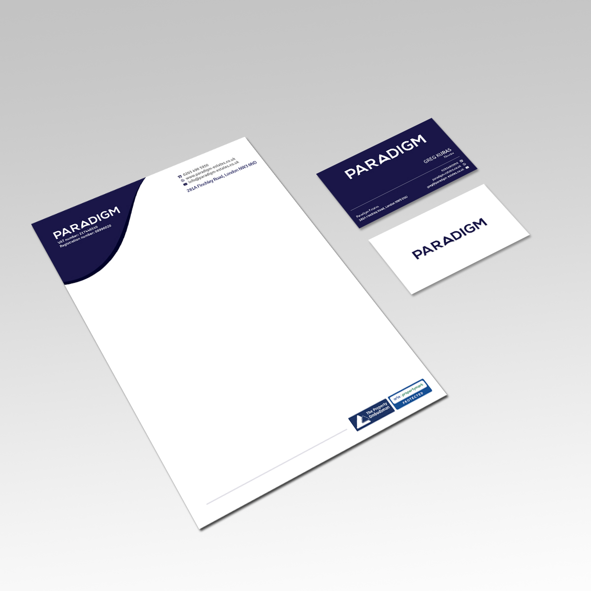 Diseño de Papelería por Creative Jiniya para Paradigm Estates | Diseño #19729109