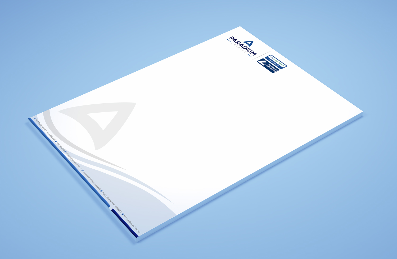 Stationery Design by Petter Goms for Paradigm Estates | Design #19735635