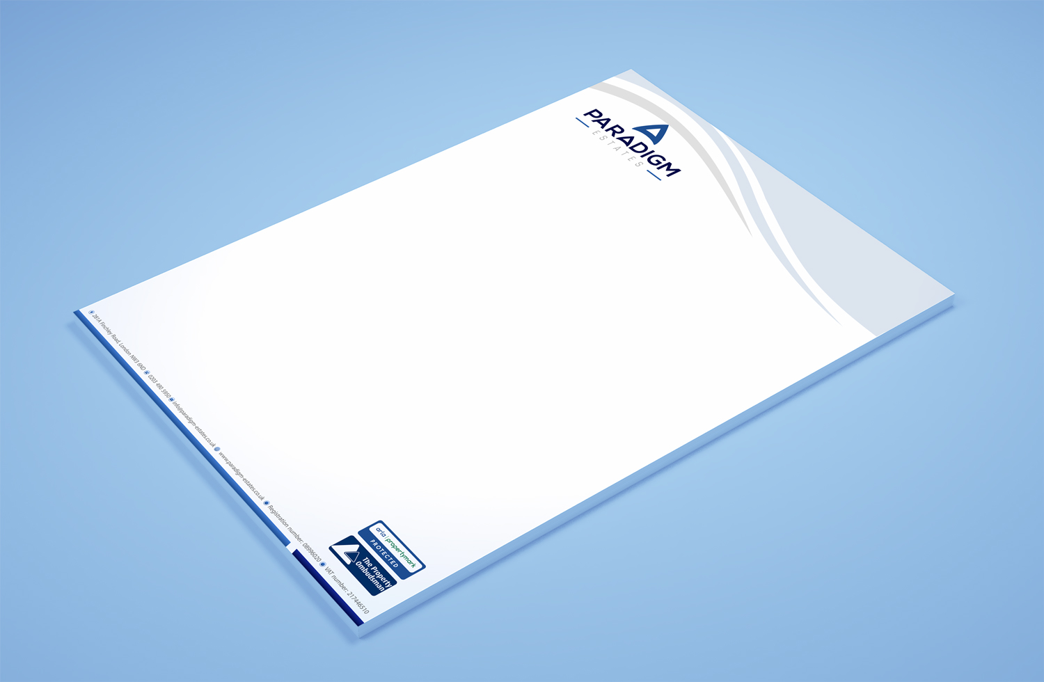 Stationery Design by Petter Goms for Paradigm Estates | Design #19735644