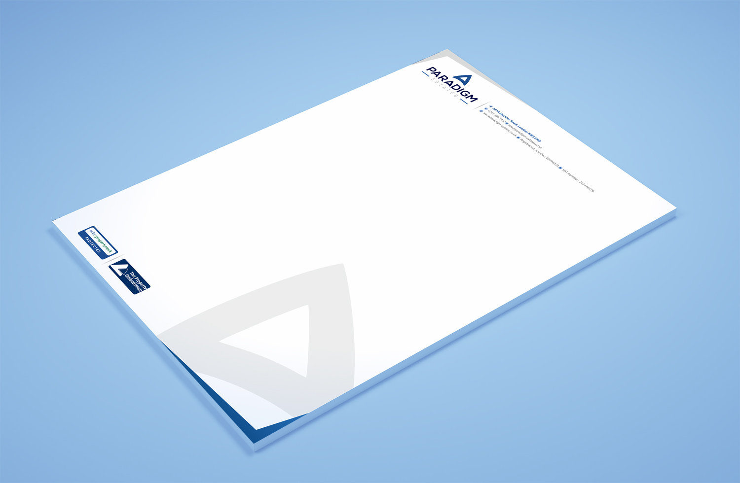 Schreibwaren-Design von Petter Goms für Paradigm Estates | Design #19735914