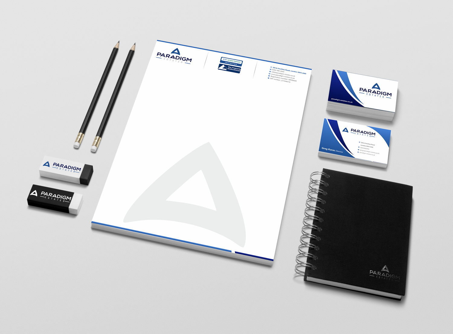 Stationery Design by Petter Goms for Paradigm Estates | Design #19751094