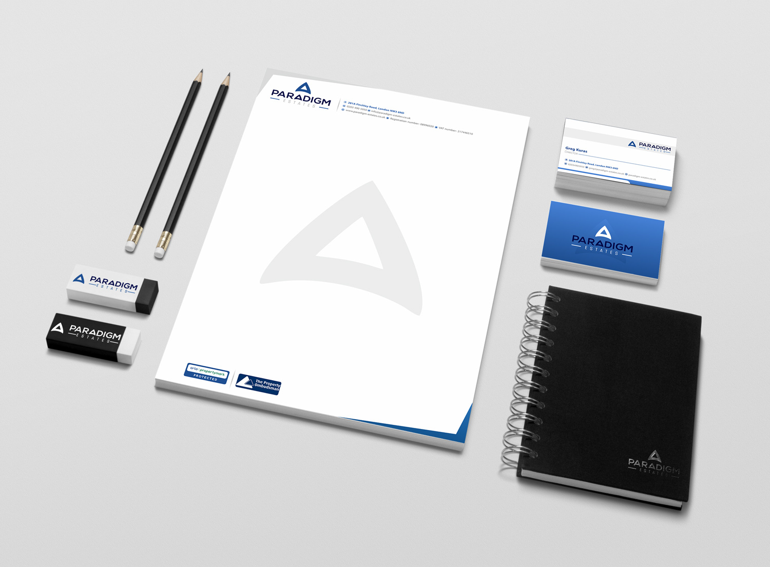 Stationery Design by Petter Goms for Paradigm Estates | Design #19751205