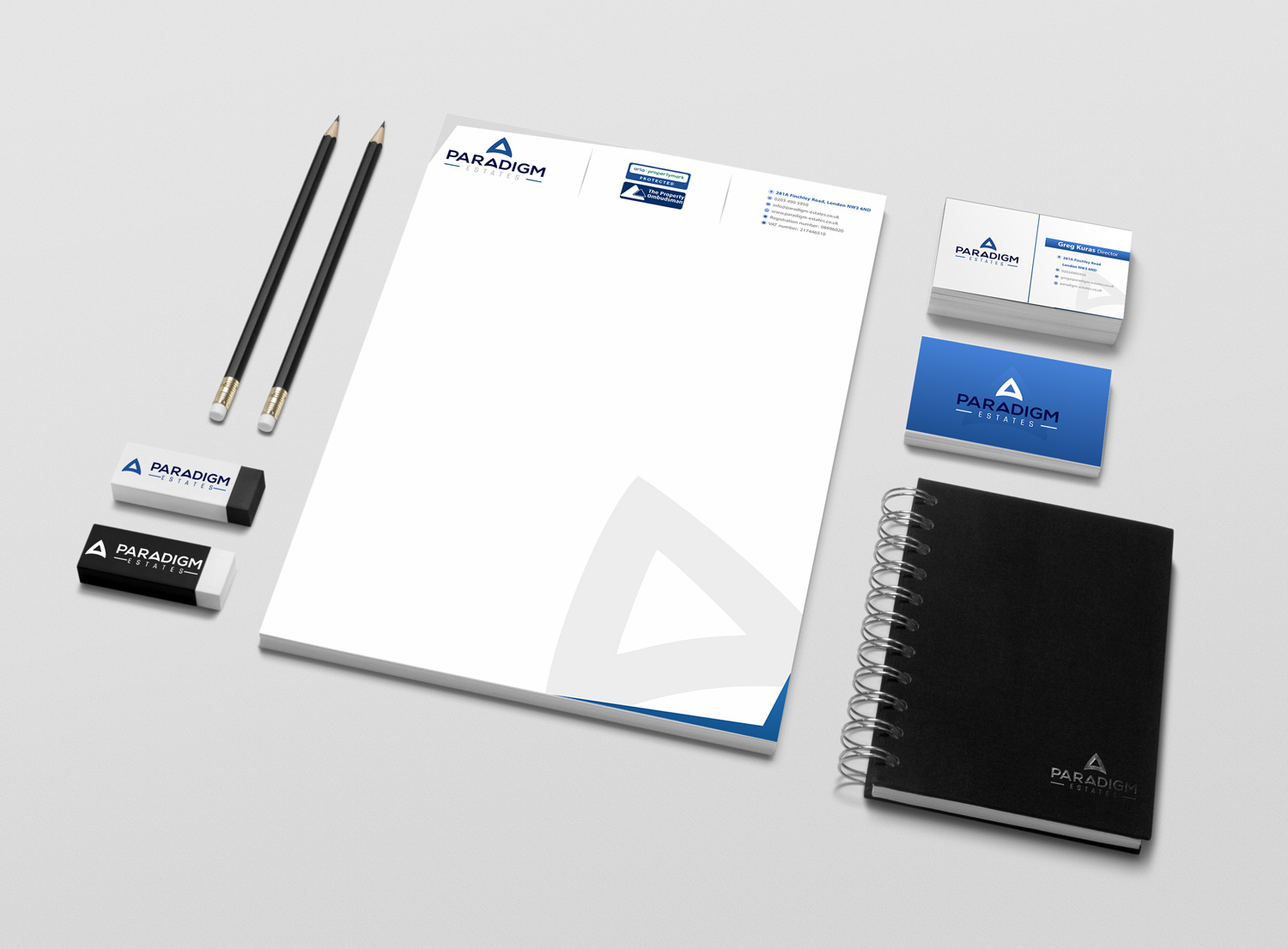 Stationery Design by Petter Goms for Paradigm Estates | Design #19751239