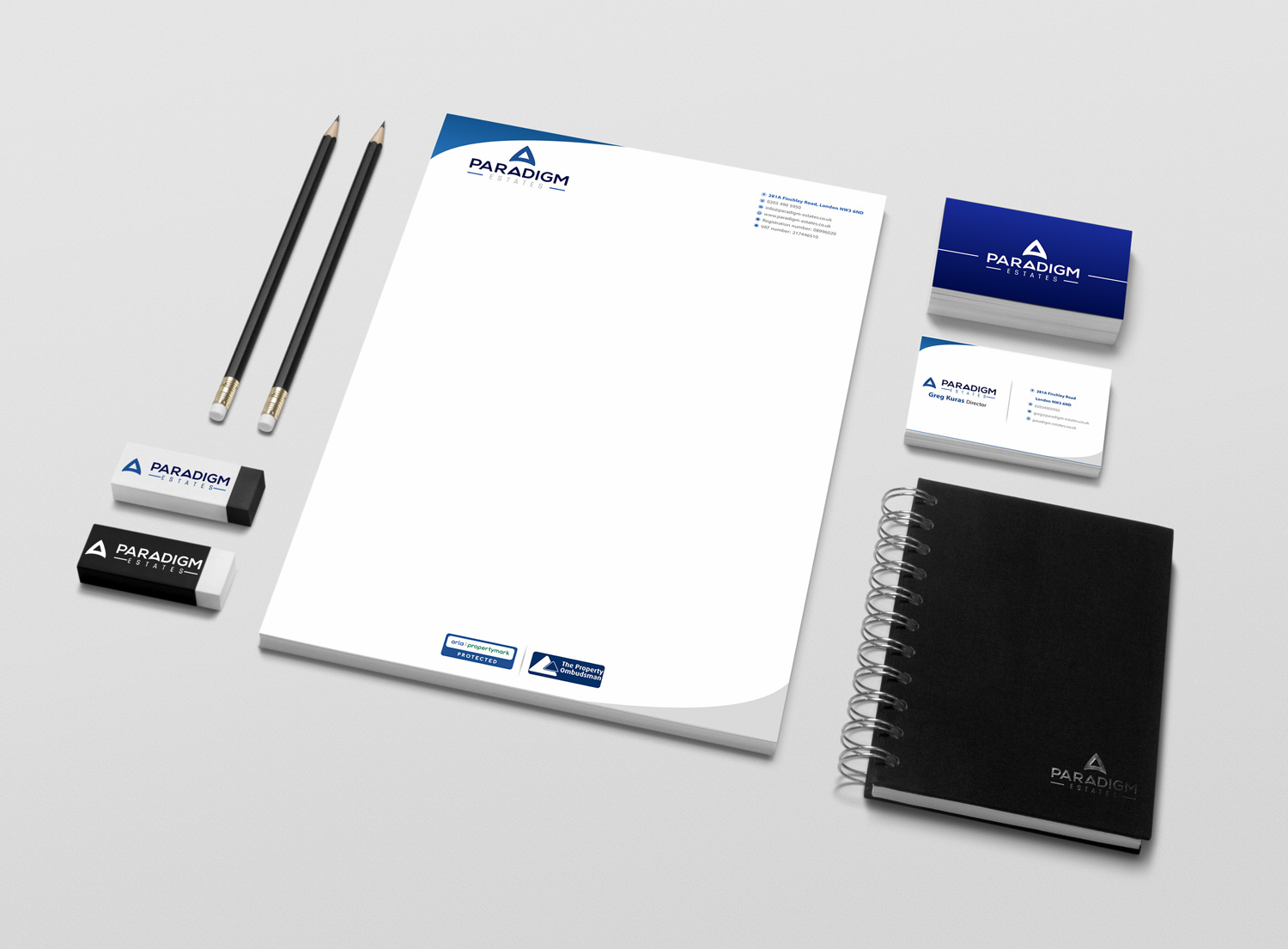 Stationery Design by Petter Goms for Paradigm Estates | Design #19751356