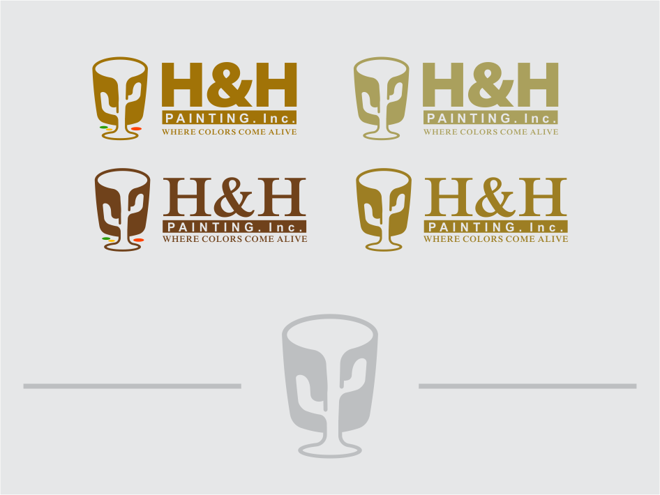 Logo Design by Bee Bee for H&H Painting Inc. | Design #19750849