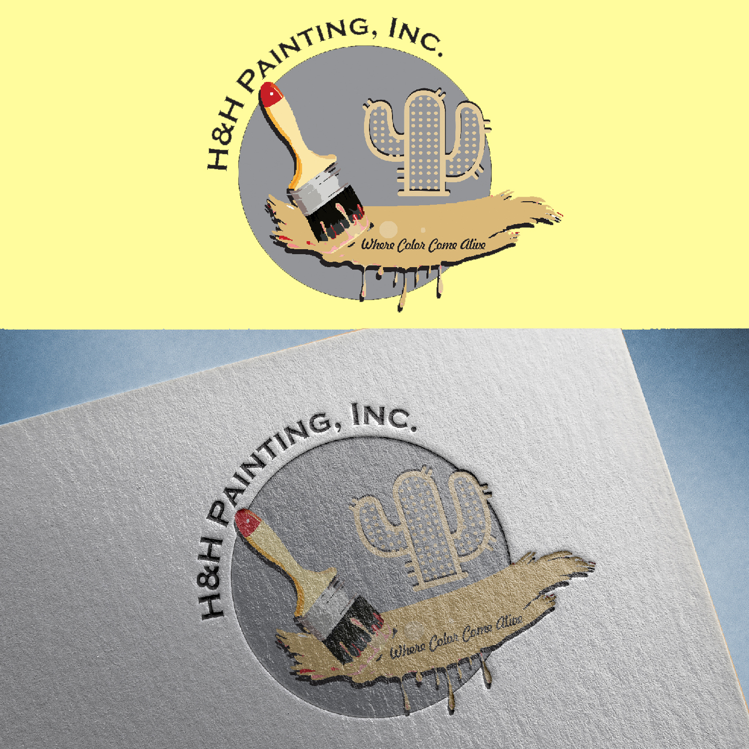 Logo Design by Sohail 2 for H&H Painting Inc. | Design #19735904