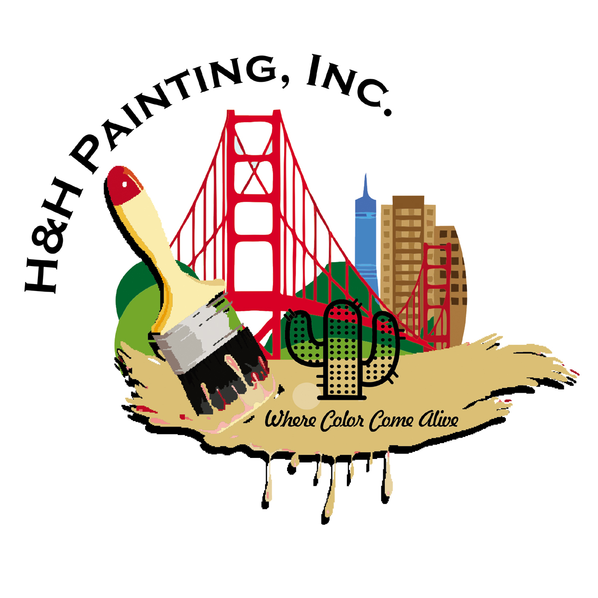 Logo Design by Sohail 2 for H&H Painting Inc. | Design #19747451