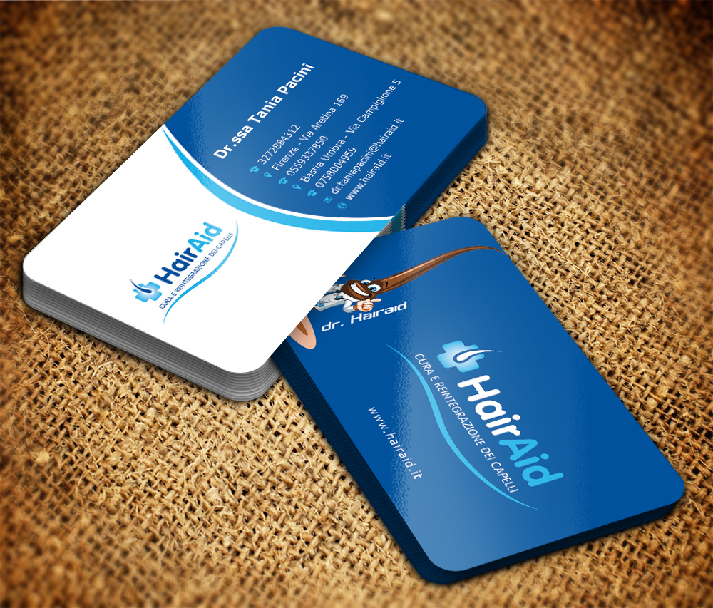 Business Card Design by Sarmishtha Chattopadhyay_loginchange for HAIRAID | Design #32555432