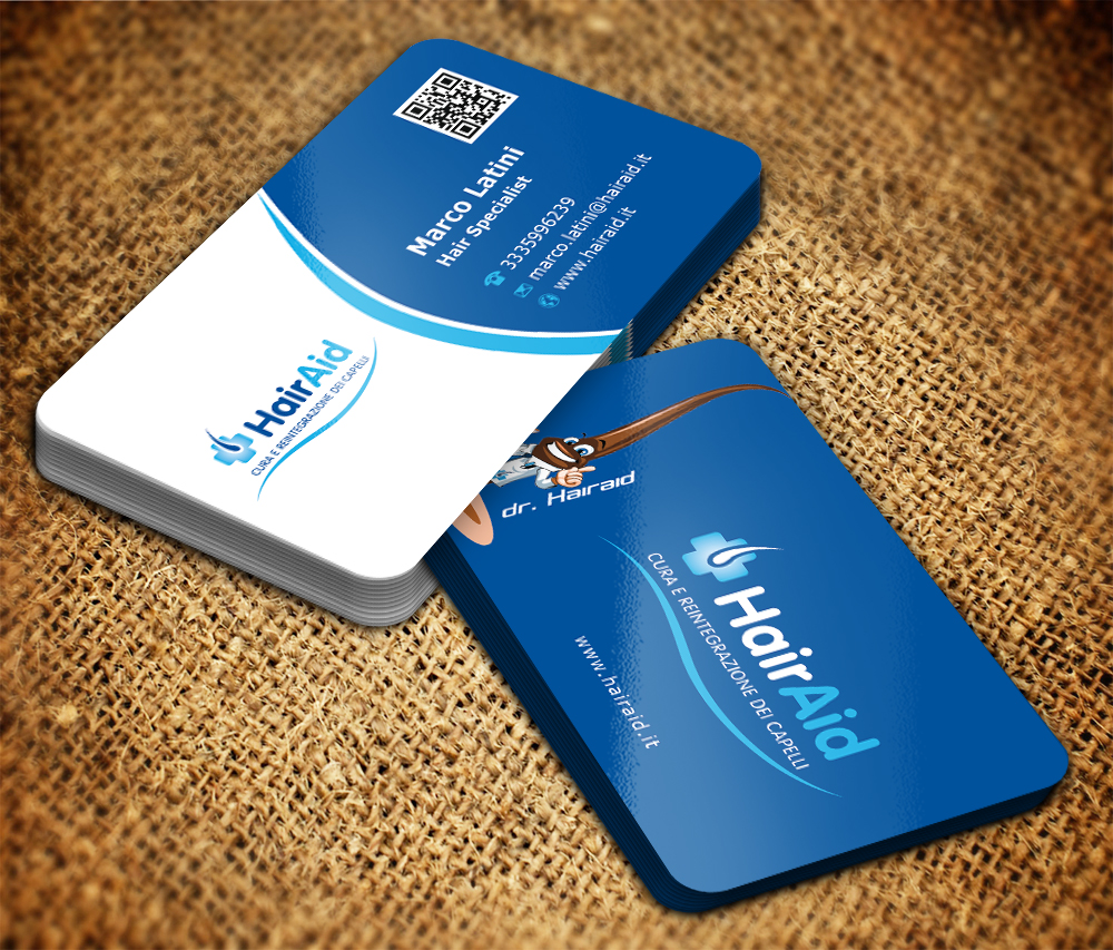 Visitenkarten-Design von Sarmishtha Chattopadhyay_loginchange für HAIRAID | Design #32690901