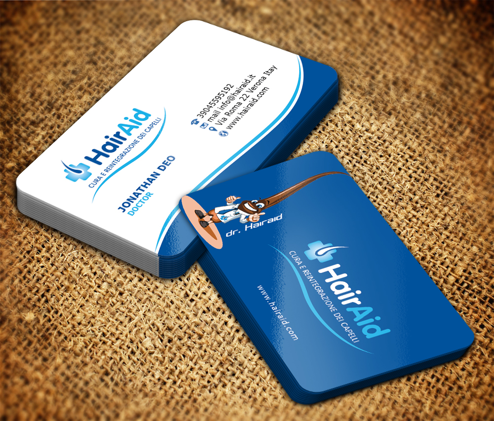 Visitenkarten-Design von Sarmishtha Chattopadhyay_loginchange für HAIRAID | Design #19764703