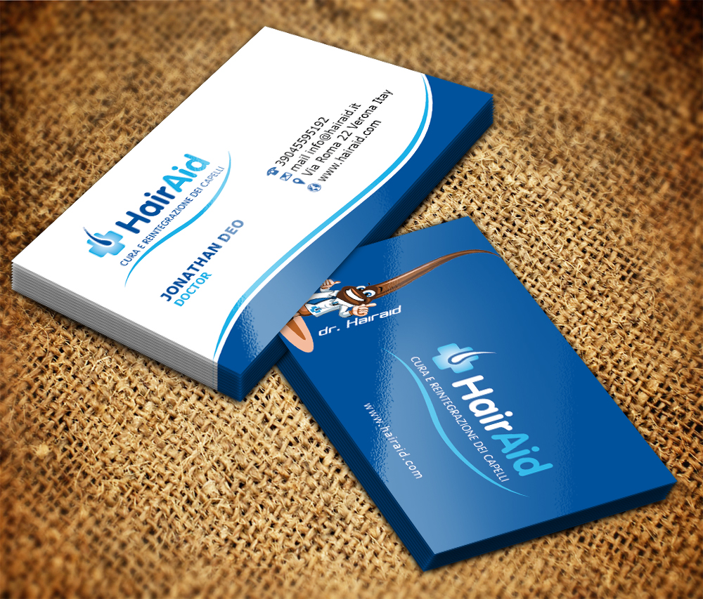 Business Card Design by Sarmishtha Chattopadhyay_loginchange for HAIRAID | Design #19765708