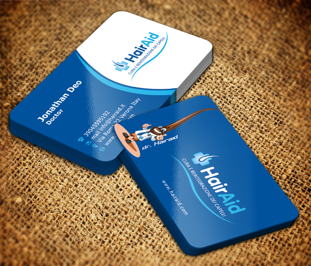 Business Card Design by Sarmishtha Chattopadhyay_loginchange for HAIRAID | Design #19766110