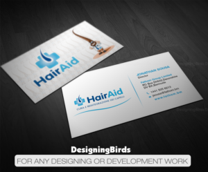 Business Card Design by Designing Birds for HAIRAID | Design: #19728035