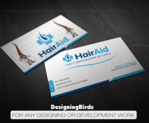 Business Card Design by Designing Birds for HAIRAID | Design: #19733642