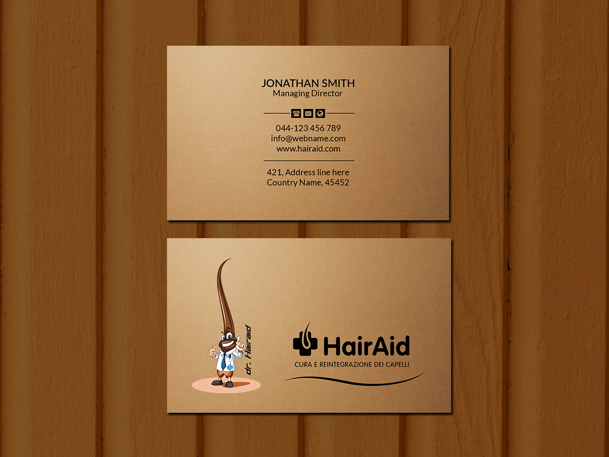 Business Card Design by Creations Box 2015 for HAIRAID | Design #19749302