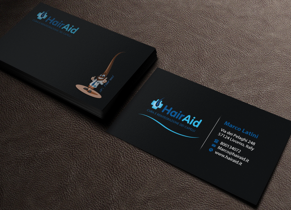 Business Card Design by Brand aid for HAIRAID | Design #19735399