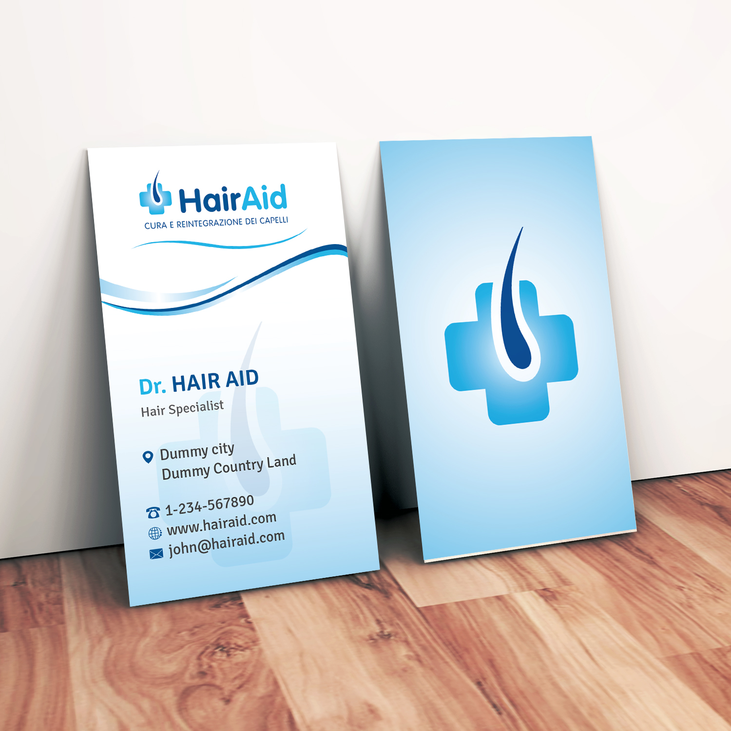 Business Card Design by Creative Jiniya for HAIRAID | Design #19724296