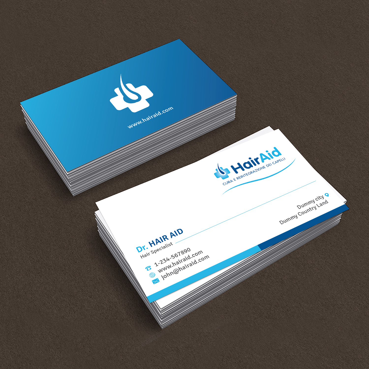 Design de Carte de Visite par Creative Jiniya pour HAIRAID | Design #19724298