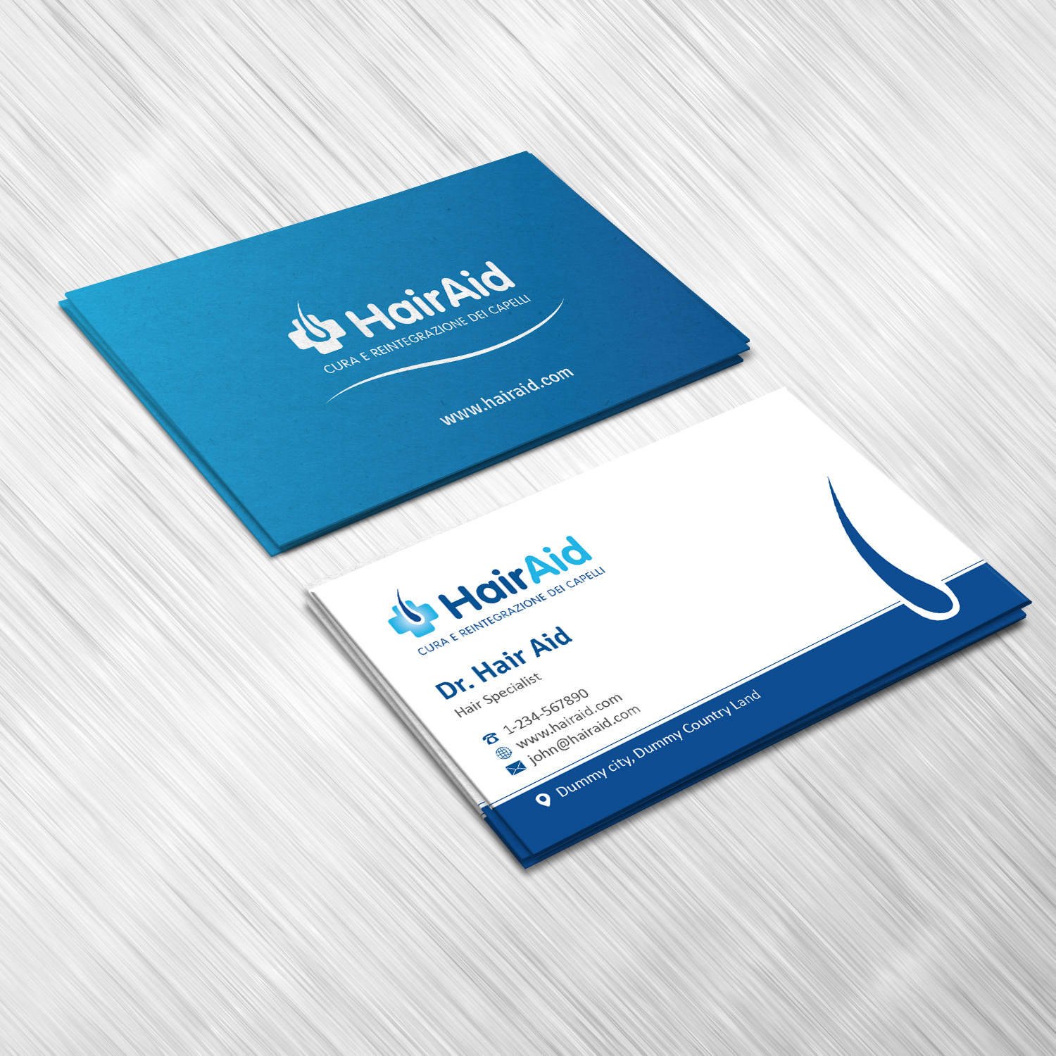 Design de Carte de Visite par Creative Jiniya pour HAIRAID | Design #19724299