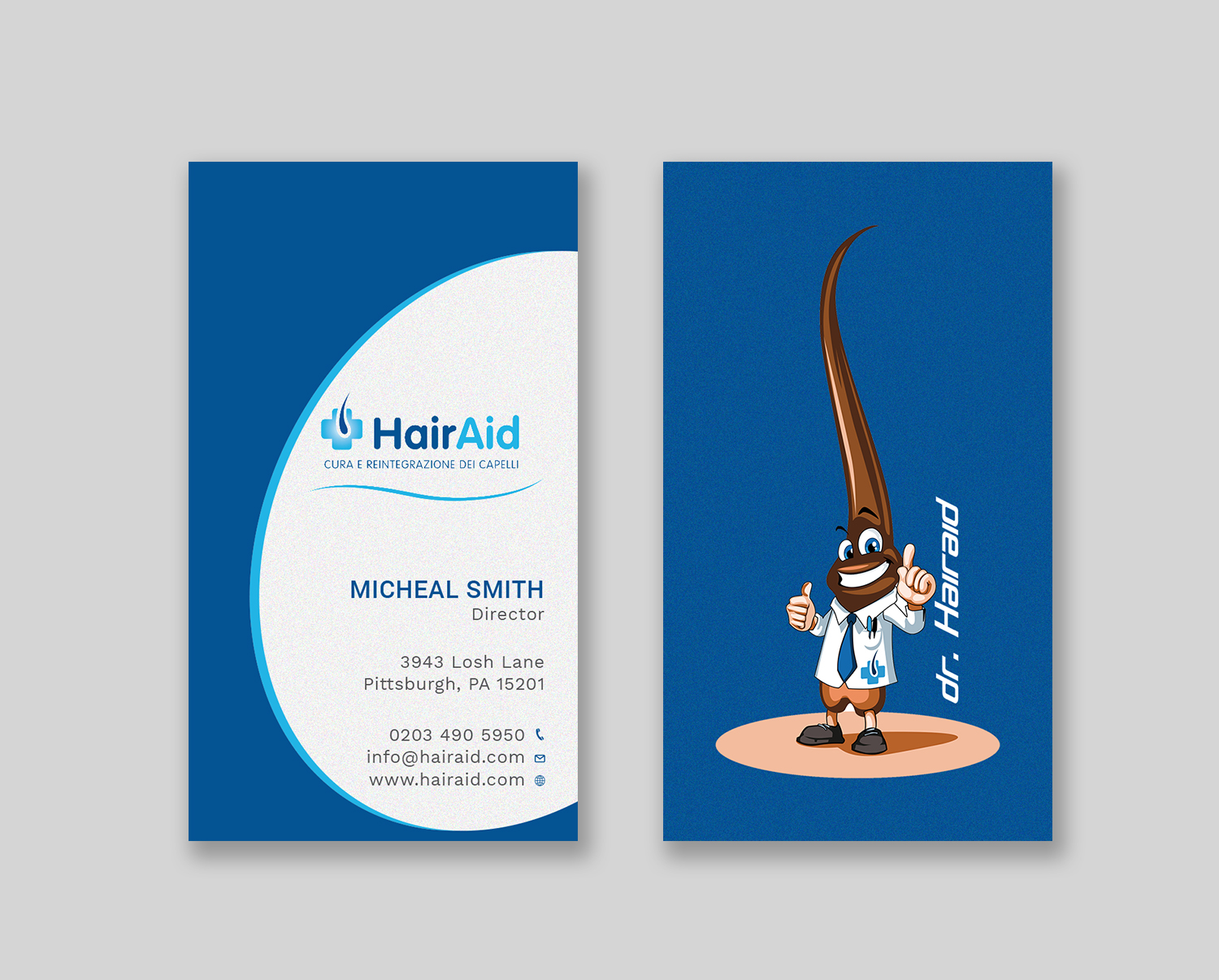 Diseño de Tarjeta de Presentación por Tripti Ranjan Gain para HAIRAID | Diseño #19725373