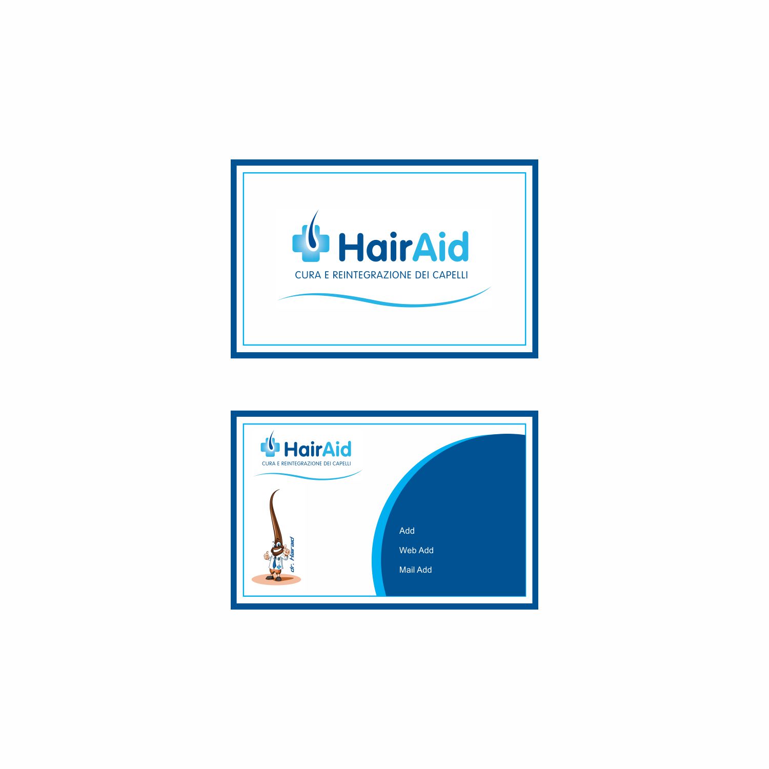Business Card Design by Shine Designs for HAIRAID | Design #19724400