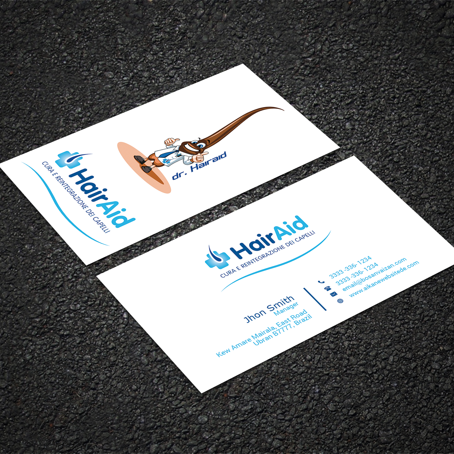Business Card Design by Sujan4art for HAIRAID | Design #19729059
