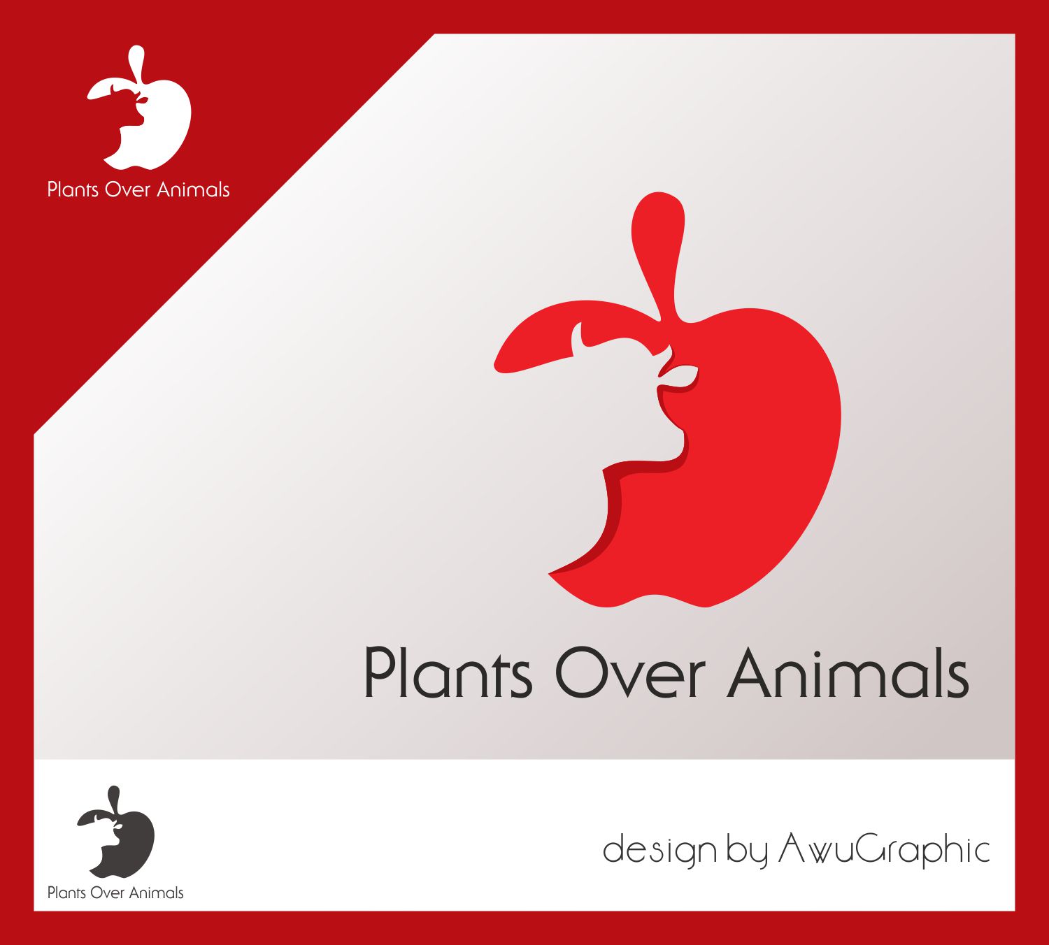 Logo Design by AwuGraphic for Plants Over Animals, LLC | Design #19732041