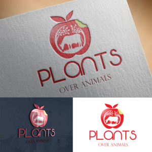Logo Design by Guntur66 for Plants Over Animals, LLC | Design #19741318