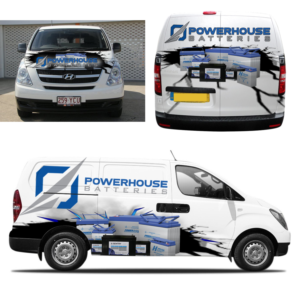 Car Wrap Design by aabirk09 for Powerhouse Batteries Pty Ltd | Design: #19777316