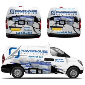 Car Wrap Design by aabirk09 for Powerhouse Batteries Pty Ltd | Design: #19927432