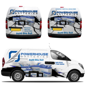 Car Wrap Design by aabirk09 for Powerhouse Batteries Pty Ltd | Design: #19975500