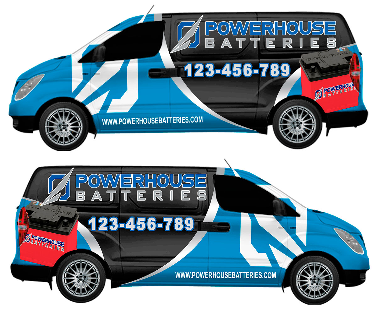 Car Wrap Design by The Faisal for Powerhouse Batteries Pty Ltd | Design #19781641