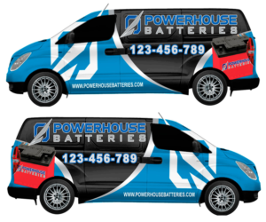 Powerhouse Batteries car wrap. | Car Wrap Design by The Faisal