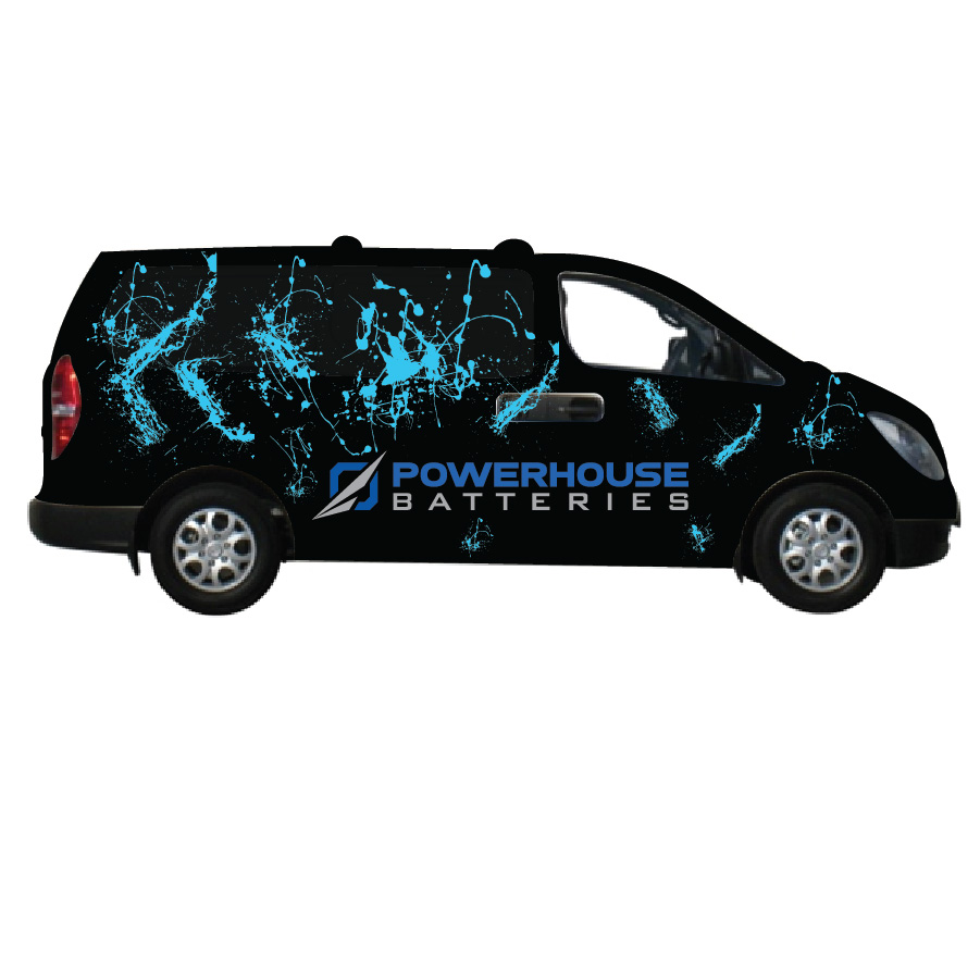Car Wrap-Design von Fly für Powerhouse Batteries Pty Ltd | Design #19741440