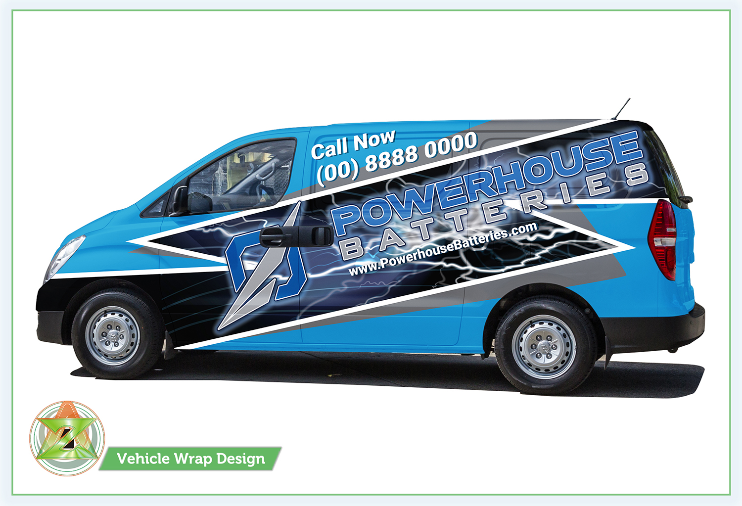 Car Wrap Design by Azhoeck for Powerhouse Batteries Pty Ltd | Design #19749027
