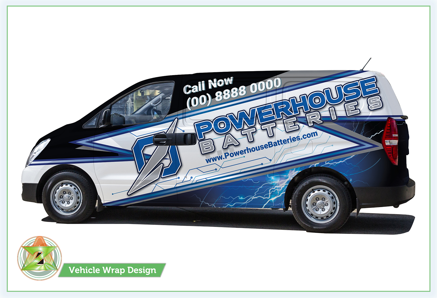 Car Wrap Design by Azhoeck for Powerhouse Batteries Pty Ltd | Design #19751802