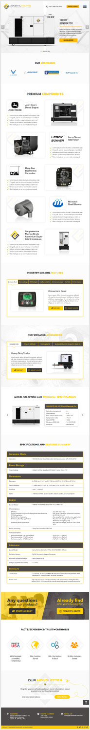 Web Design by -Marc- for General Power Limited, Inc. | Design #19795666
