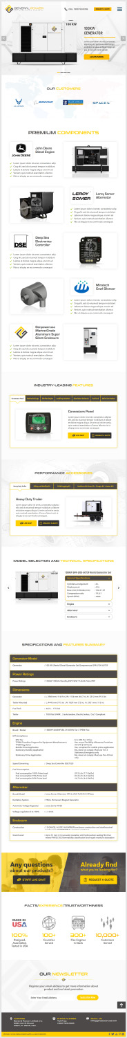 Web Design by -Marc- for General Power Limited, Inc. | Design #19796456
