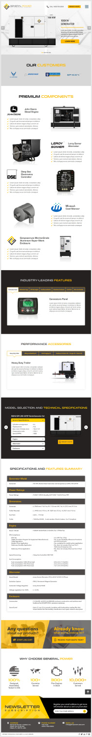 Web Design by -Marc- for General Power Limited, Inc. | Design #19838677