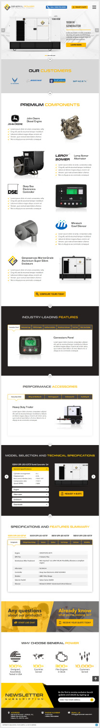 Web Design by -Marc- for General Power Limited, Inc. | Design #19881973