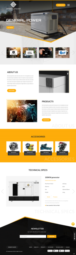 Web Design par pb pour General Power Limited, Inc. | Design : #19736546